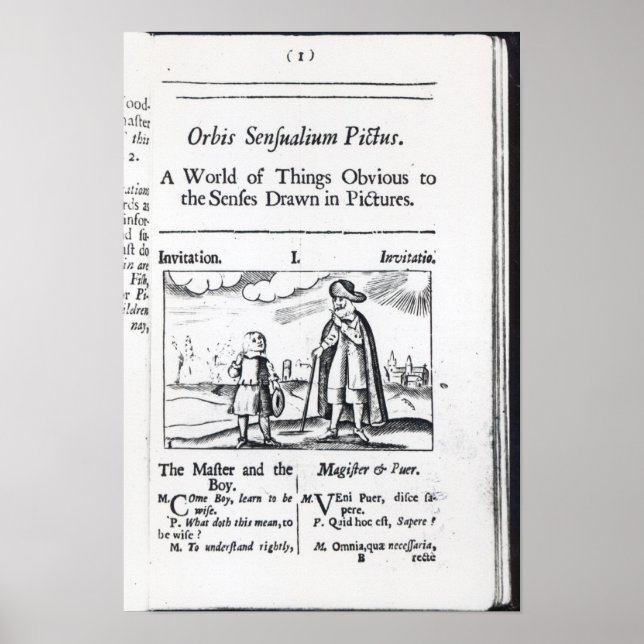 Inledning till "Orbis Sensualium Pictus" Poster (Framsidan)