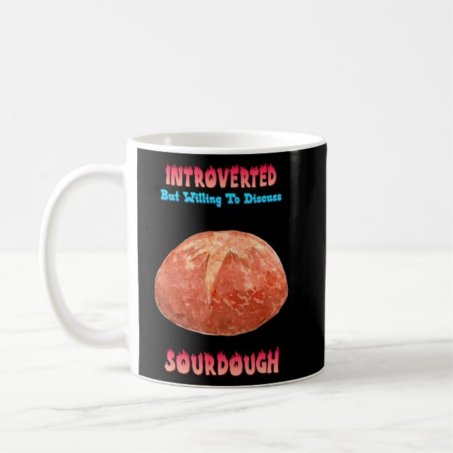 Inledningsgrafik för Sourdough Bread Roliga mening Kaffemugg (Vänster)