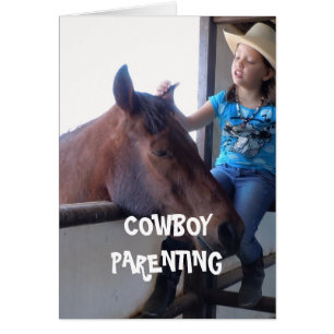Inlevelse - Cowboybarnuppfostran Hälsningskort