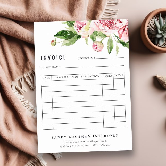 Inleverans av elegant Rosa Grönt Peony Blommigt In Anteckningskort (Skapare uppladdad)