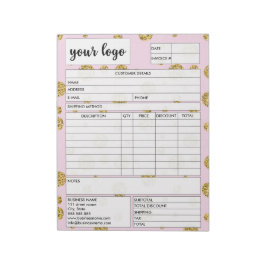 Inleverans av fakturahandelsformulär, lägg till Lo Anteckningsblock