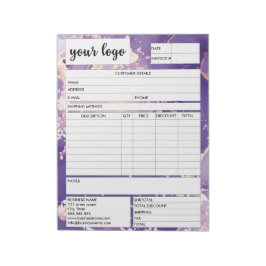 Inleverans av fakturahandelsformulär, lägg till Lo Anteckningsblock