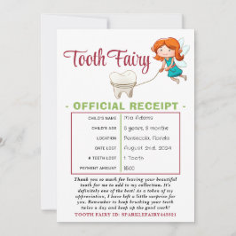 Inleveranscertifikat för officiell Tooth Fairy Inbjudningar