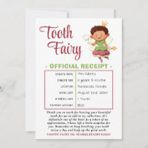 Inleveranscertifikat för officiell Tooth Fairy
