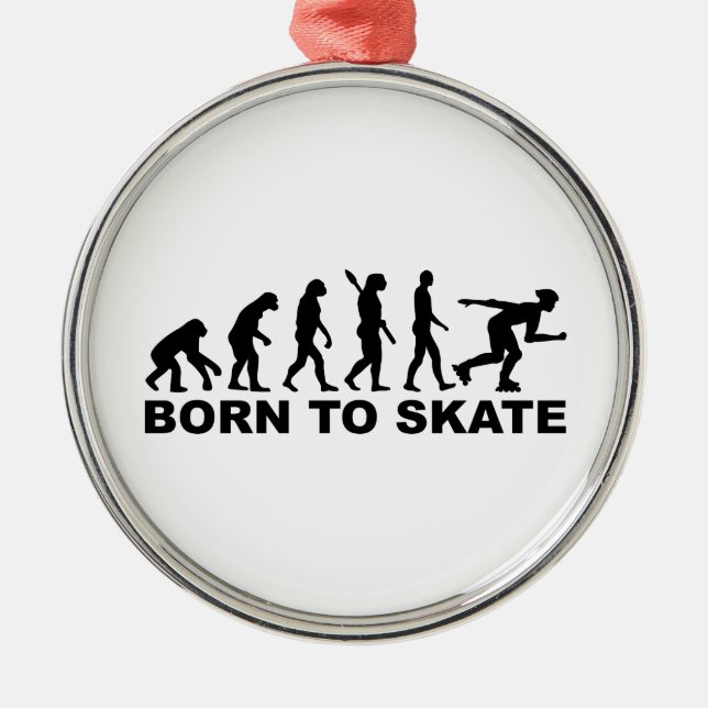 Inline åka skridskor för evolution julgransprydnad metall (Framsidan)