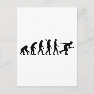 Inline åka skridskor för evolution vykort