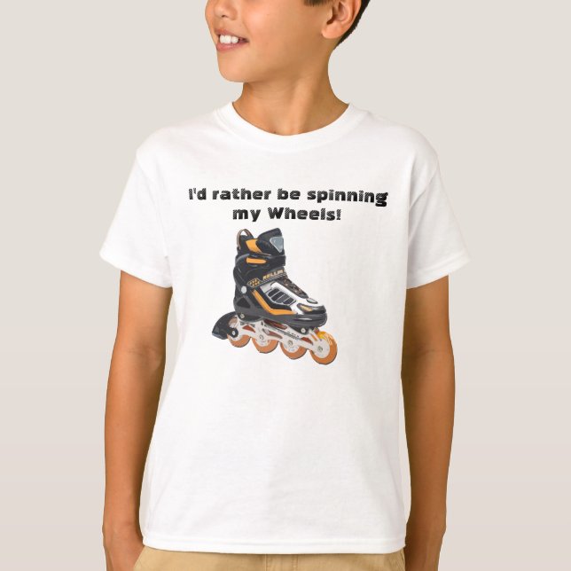 Inline åka skridskor T-tröja Tee Shirt (Framsida)