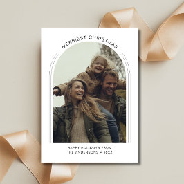 Inline Arch Photo Typography Merriest jul Julkort