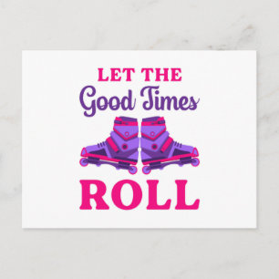 Inline Girl Skating Queen Skater Funny Gift Idea Vykort
