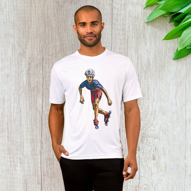 Inline Skater Cool Retro Rollerblading T Shirt (Skapare uppladdad)