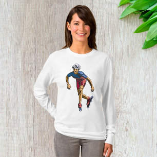 Inline Skater Cool Retro Rollerblading T Shirt