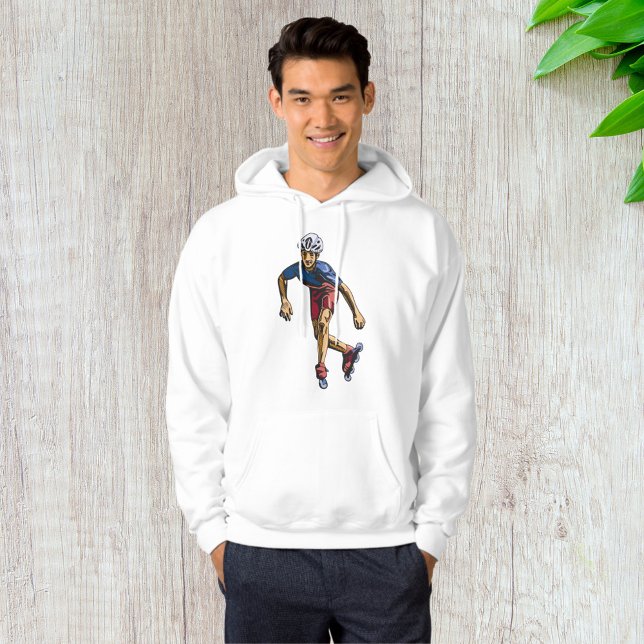 Inline Skater Cool Retro Rullskridskoåkning Hoodie (Skapare uppladdad)