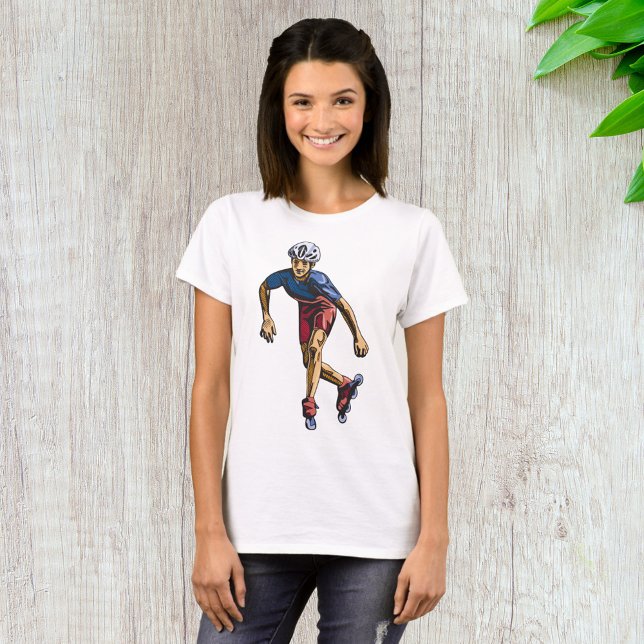 Inline Skater Cool Retro Rullskridskoåkning T Shirt (Skapare uppladdad)