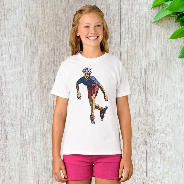 Inline Skater Cool Retro Rullskridskoåkning T Shirt (Skapare uppladdad)