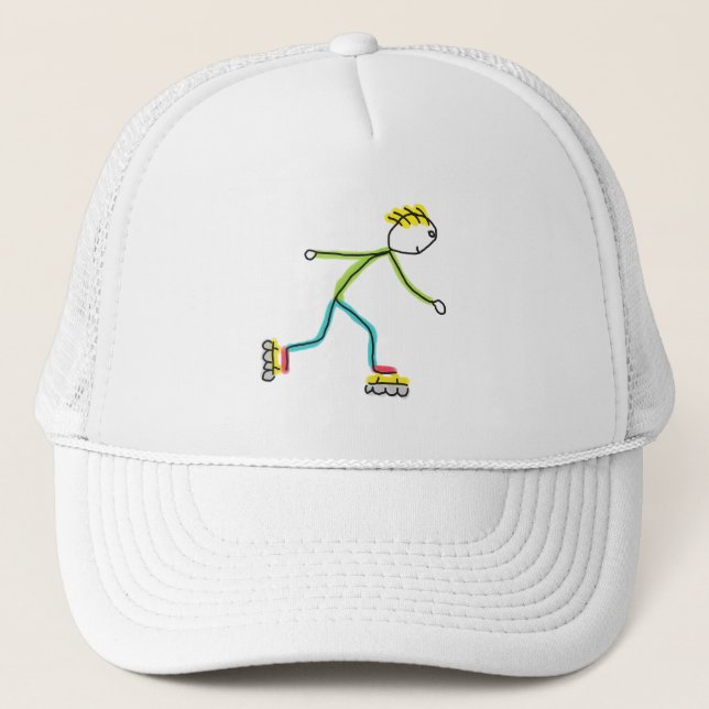 Inline Skating Stickman Keps (Framsida)