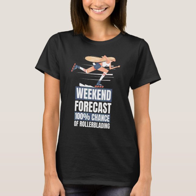 Inline Skridskohelgsprognos Rollerblading T Shirt (Framsida)