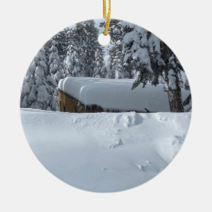 Inloggat skåp julgransprydnad keramik