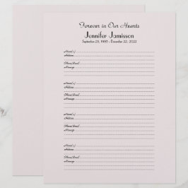 Inloggningssida för Memorial Bok 4 Namn per sida