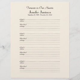 Inloggningssida för Memorial Bok 4 Namn per sida