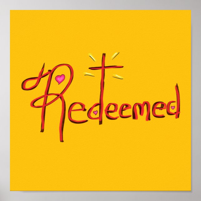 Inlösta med Kor och Hearts Gult Poster (Framsidan)