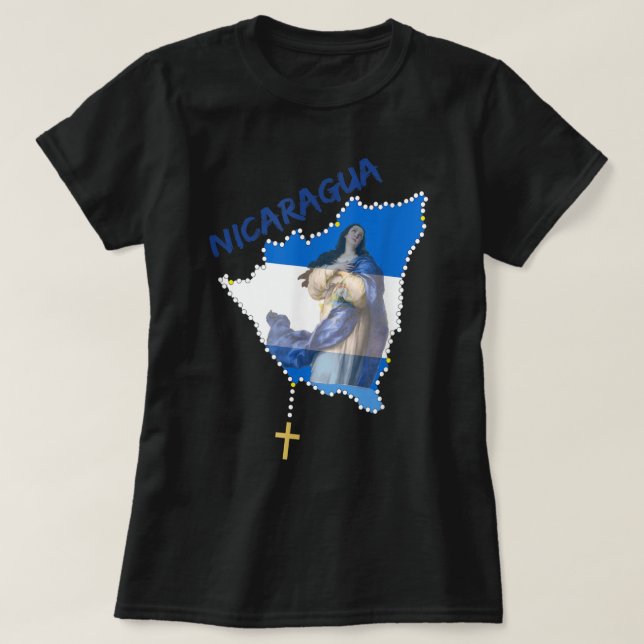 Inmaculada Concepcion De Maria Nicaragua Camiseta T Shirt (Design framsida)