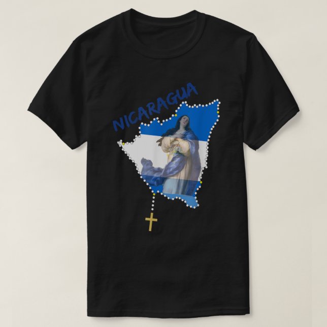 Inmaculada Concepcion De Maria Nicaragua Camiseta T Shirt (Design framsida)