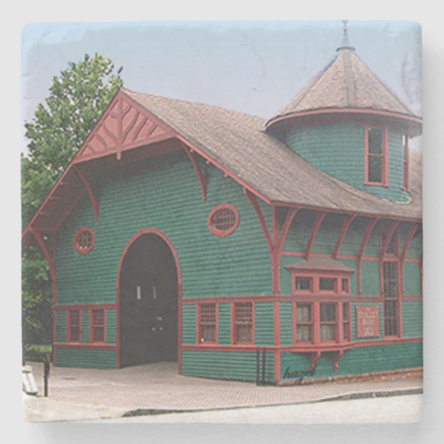 Inman Park, Trolley Barn, Atlanta Marble Underlägg Sten (Framsidan)