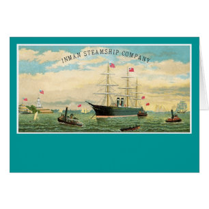 Inman Steamship Company Hälsningskort