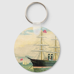 Inman Steamship Company Nyckelring