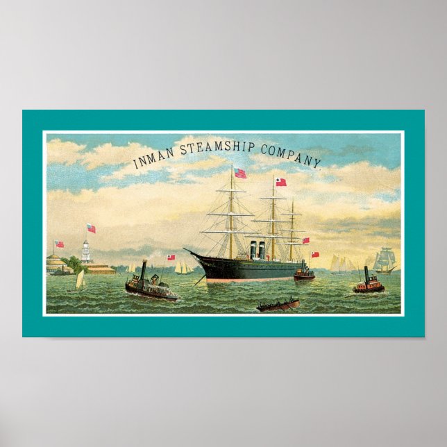 Inman Steamship Company Poster (Framsidan)
