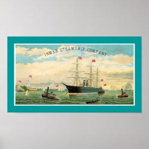 Inman Steamship Företag Poster