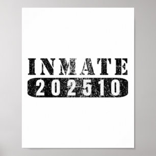 Inmate 202510 Lazy Halloween Prisoner Costum Poster