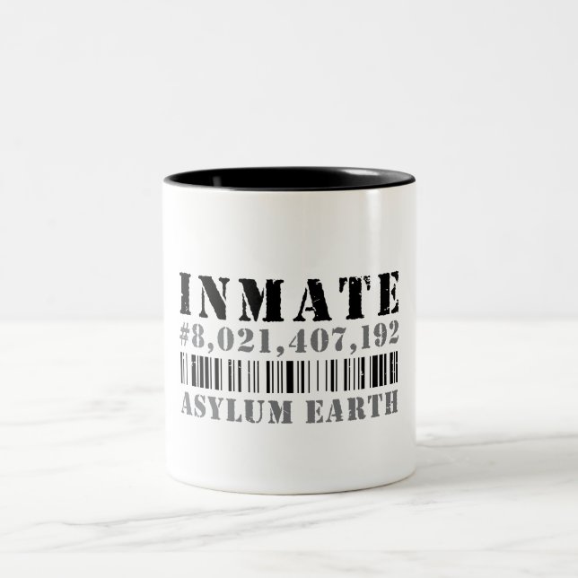 INMATE ASYLUM EARTH FÄNGELSE Två-Tonad MUGG (Center)
