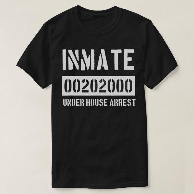 Inmate Prisoner Halloween 2020 Jail Costume Funny T Shirt (Design framsida)