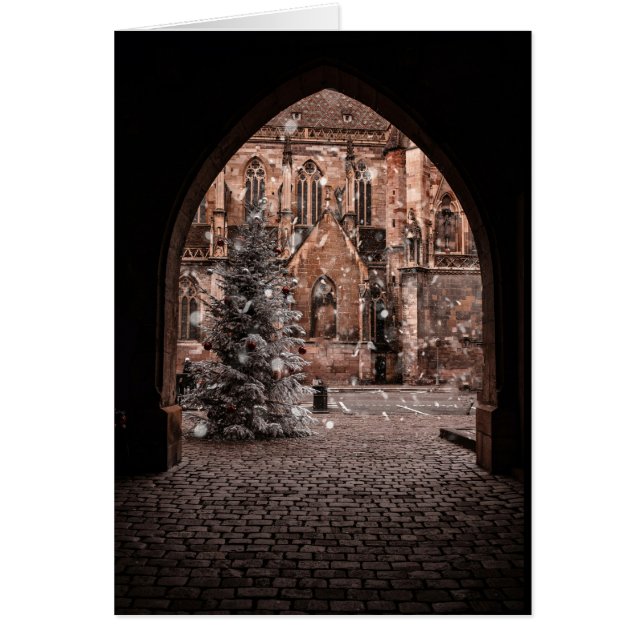 Inmatning av julkortet för byn hälsningskort (Framsidan)