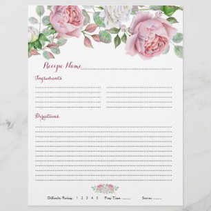Inmatningar för Burgundy Rosa ros Blommigt Binder 