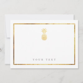 Inmatningskort för ananas guld inbjudningar