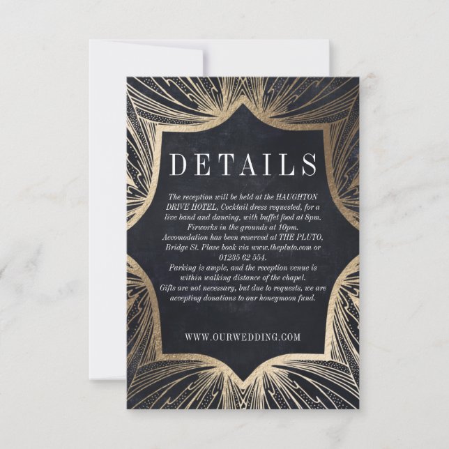 Inmatningskort för art nouveau faux guld OSA kort (Framsida)