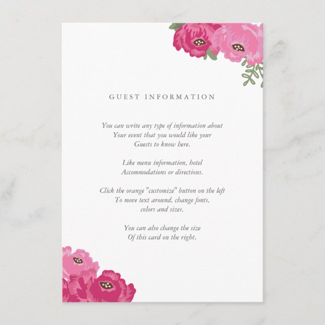 Inmatningskort för elegant Mason Burk Tilläggskort (Framsida)