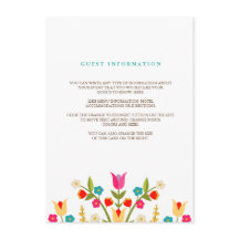 Inmatningskort för Land Flowers Bröllop
