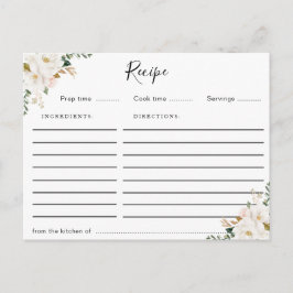 inmatningskort för magnolia-blommigt vykort