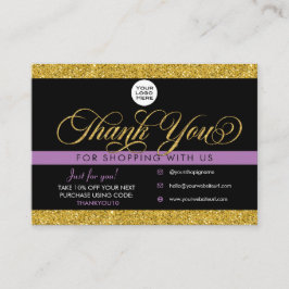 Inmatningskort för Paket i Glitter Tack Visitkort