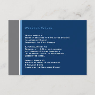 Inmatningskort för Pub Mitzvah med modern stjärna Tilläggskort