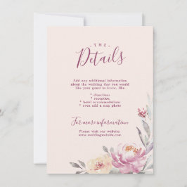 Inmatningskort för Romantisk trädgård blommigt brö Inbjudningar