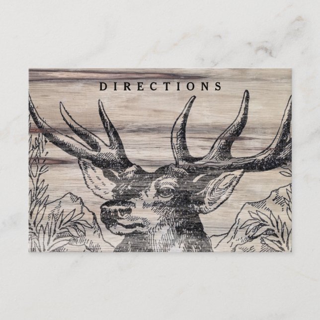 Inmatningskort för Rustic Wood Bröllop Tilläggskort (Framsida)