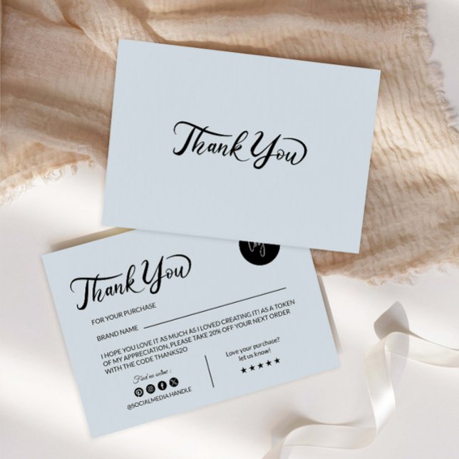 Inmatningskort för Small Business Paket Tack Kort (Skapare uppladdad)