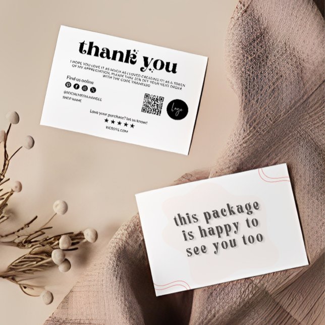 Inmatningskort för Small Business Paket Tack Kort (Skapare uppladdad)