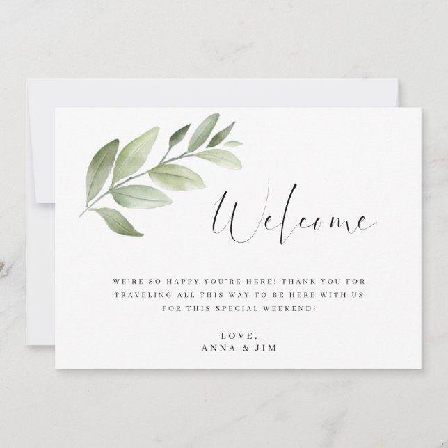 Inmatningskort för välkomstblocket i bröllop (Framsida)