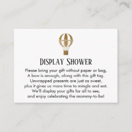 Inmatningskort för Visning för Luftballong i Guld- Tilläggskort