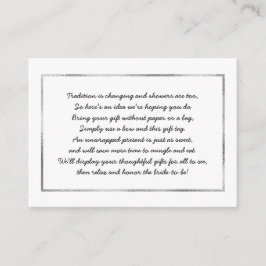 Inmatningskort för Visning i silver-möhippa + märk Tilläggskort